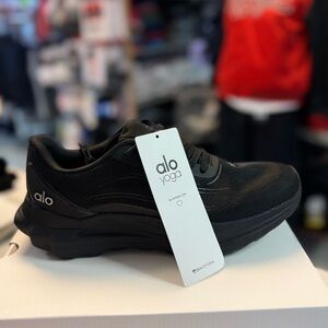 ALO Yoga Black Running Sneaker with Branded Tag